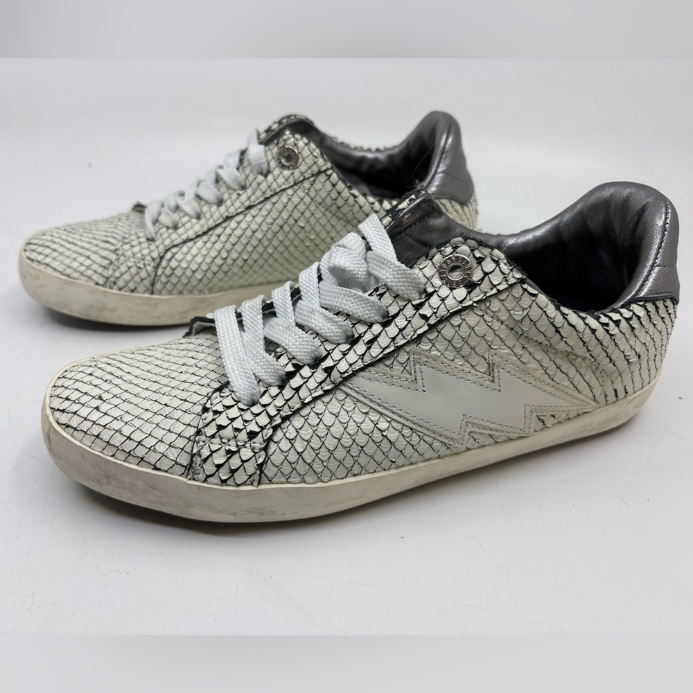 Zadig & Zoltaire Snakeskin Pattern Sneakers With … - image 5